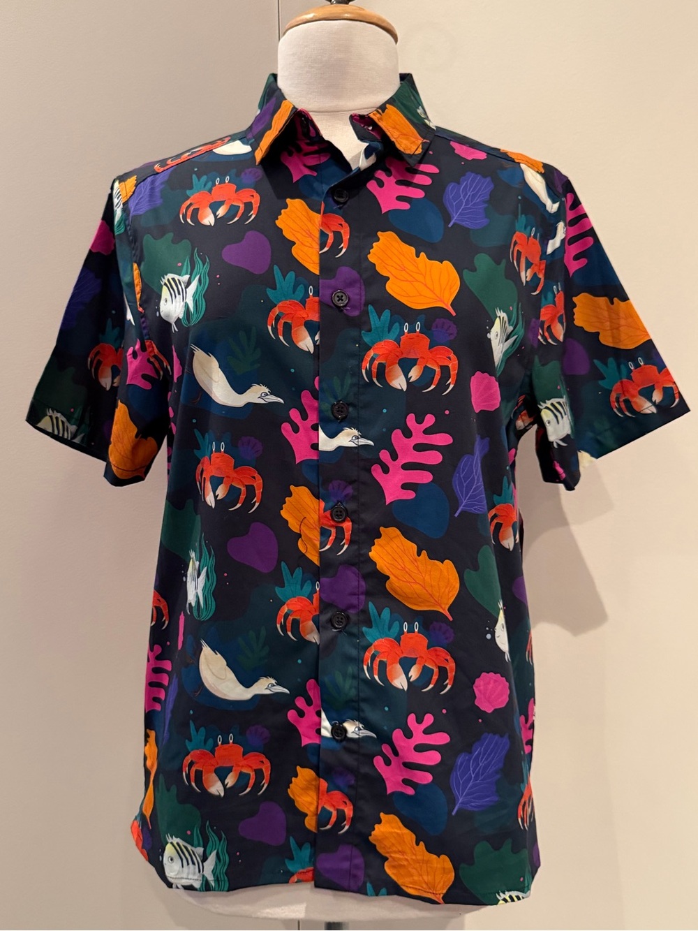 Disney The Little Mermaid Woven Short-Sleeve Button-Down Shirt